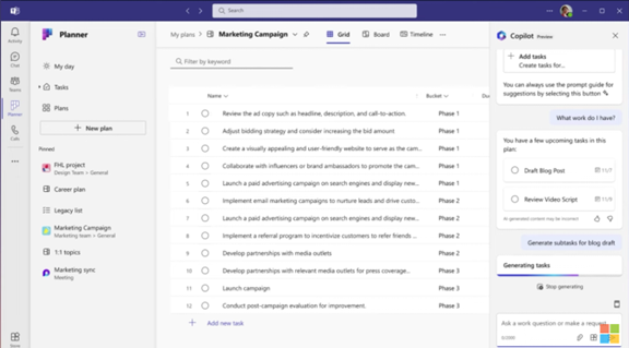 • Elementor Hosted Website Microsoft Planner